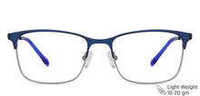 Load image into Gallery viewer, Blue Rectangle Full Rim Unisex Eyeglasses by Vincent Chase-145610