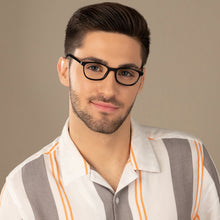 Load image into Gallery viewer, Black Rectangle Full Rim Extra Narrow Unisex Eyeglasses by Vincent Chase-145919