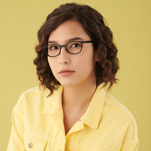 Black Rectangle Full Rim Extra Narrow Unisex Eyeglasses by Vincent Chase-145919