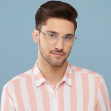 Load image into Gallery viewer, Silver Round Rimless Unisex Eyeglasses by Vincent Chase-202621