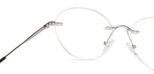 Load image into Gallery viewer, Silver Round Rimless Unisex Eyeglasses by Vincent Chase-202621