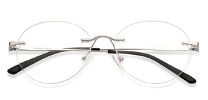 Silver Round Rimless Unisex Eyeglasses by Vincent Chase-202621