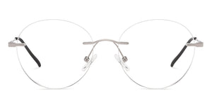 Silver Round Rimless Unisex Eyeglasses by Vincent Chase-202621