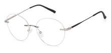 Load image into Gallery viewer, Silver Round Rimless Unisex Eyeglasses by Vincent Chase-202621