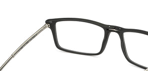 Black Rectangle Full Rim Unisex Eyeglasses by LENSKART PREMIUM READERS-146063