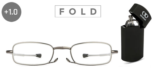 Grey Rectangle Full Rim Unisex Eyeglasses by LENSKART PREMIUM READERS-146065