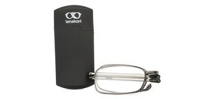 Grey Rectangle Full Rim Unisex Eyeglasses by LENSKART PREMIUM READERS-146066