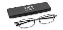 Load image into Gallery viewer, Grey Rectangle Full Rim Unisex Eyeglasses by LENSKART PREMIUM READERS-146076