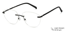Load image into Gallery viewer, Black Cat Eye Rimless Extra Narrow Women Eyeglasses by Vincent Chase-146131