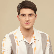 Load image into Gallery viewer, Gunmetal Hexagonal Half Rim Wide Unisex Eyeglasses by Vincent Chase-146095