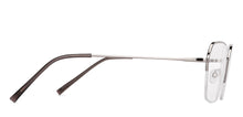 Load image into Gallery viewer, Gunmetal Hexagonal Half Rim Wide Unisex Eyeglasses by Vincent Chase-146095