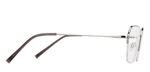 Gunmetal Hexagonal Half Rim Wide Unisex Eyeglasses by Vincent Chase-146095
