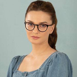 Black Cat Eye Full Rim Women Eyeglasses by Vincent Chase Computer Glasses-147559