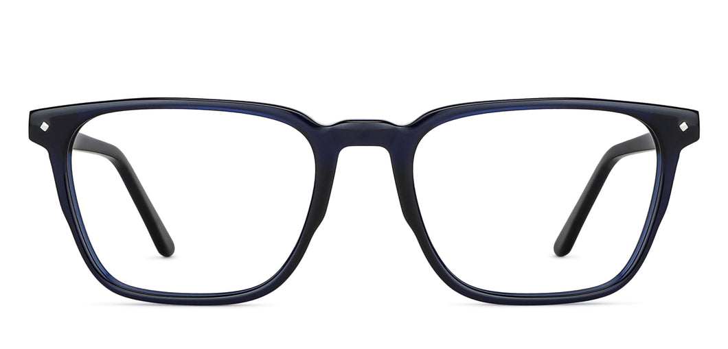 Blue Rectangle Full Rim Unisex Eyeglasses by Vincent Chase-149301