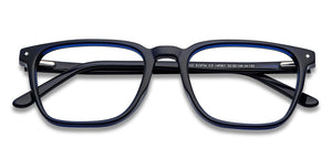 Blue Rectangle Full Rim Unisex Eyeglasses by Vincent Chase-149301