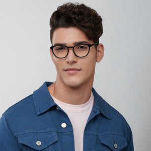 Black Round Full Rim Unisex Eyeglasses by Vincent Chase-149302