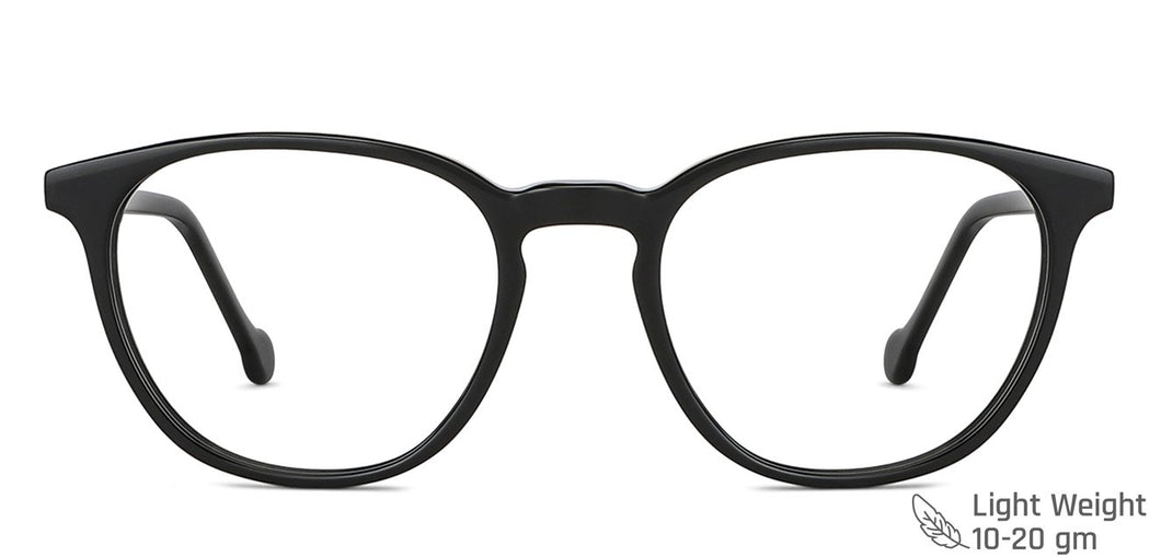 Black Round Full Rim Unisex Eyeglasses by Vincent Chase-149302