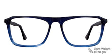 Load image into Gallery viewer, Blue Rectangle Full Rim Unisex Eyeglasses by Vincent Chase VC-150046