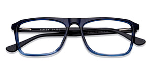 Blue Rectangle Full Rim Unisex Eyeglasses by Vincent Chase VC-150046