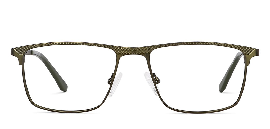 Green Rectangle Full Rim Unisex Eyeglasses by Vincent Chase VC-146512