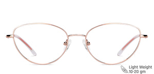 Rose Gold Cat Eye Full Rim Women Eyeglasses by Vincent Chase Computer Glasses-148620