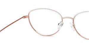 Rose Gold Cat Eye Full Rim Women Eyeglasses by Vincent Chase Computer Glasses-148620