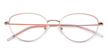 Load image into Gallery viewer, Rose Gold Cat Eye Full Rim Women Eyeglasses by Vincent Chase Computer Glasses-148620