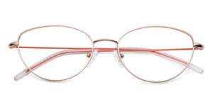 Rose Gold Cat Eye Full Rim Women Eyeglasses by Vincent Chase Computer Glasses-148620