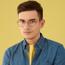 Load image into Gallery viewer, Black Hexagonal Full Rim Medium Unisex Eyeglasses by Vincent Chase-146515