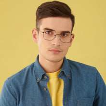 Load image into Gallery viewer, Black Hexagonal Full Rim Medium Unisex Eyeglasses by Vincent Chase-146515