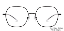 Load image into Gallery viewer, Black Hexagonal Full Rim Medium Unisex Eyeglasses by Vincent Chase-146515