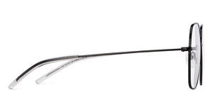 Black Hexagonal Full Rim Medium Unisex Eyeglasses by Vincent Chase-146515