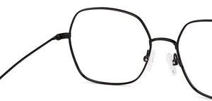 Black Hexagonal Full Rim Medium Unisex Eyeglasses by Vincent Chase-146515
