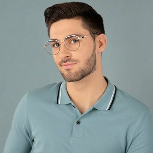 Black Geometric Full Rim Unisex Eyeglasses by Vincent Chase VC-202675