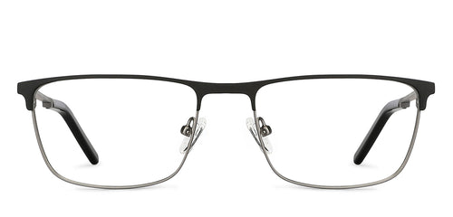 Black Rectangle Full Rim Unisex Eyeglasses by Vincent Chase VC-146521