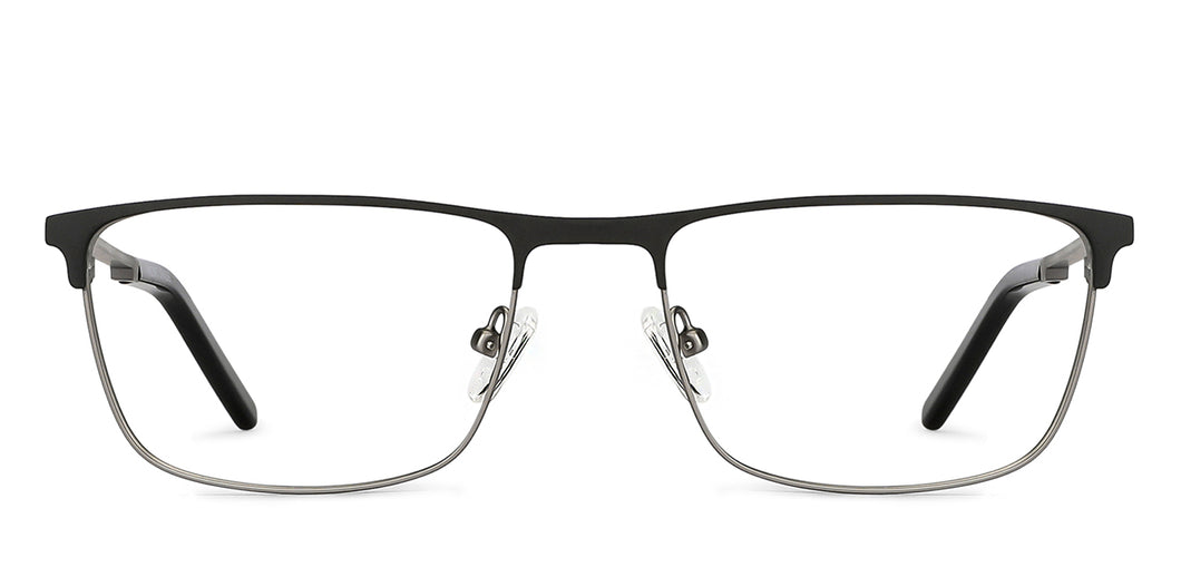 Black Rectangle Full Rim Unisex Eyeglasses by Vincent Chase Online-202674
