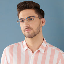 Load image into Gallery viewer, Blue Rectangle Full Rim Unisex Eyeglasses by Vincent Chase Online-202668