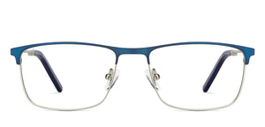 Blue Rectangle Full Rim Unisex Eyeglasses by Vincent Chase Online-202668