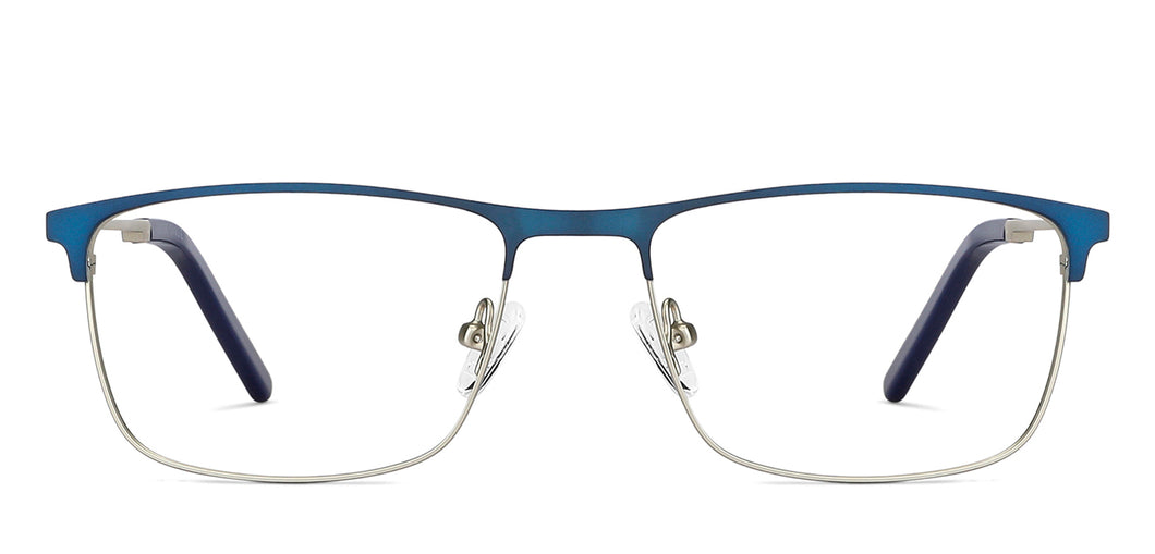 Blue Rectangle Full Rim Unisex Eyeglasses by Vincent Chase Online-202668