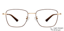 Load image into Gallery viewer, Brown Rectangle Full Rim Unisex Eyeglasses by Vincent Chase-149680