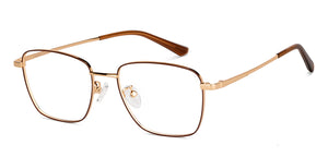Brown Rectangle Full Rim Unisex Eyeglasses by Vincent Chase-149680