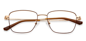 Brown Rectangle Full Rim Unisex Eyeglasses by Vincent Chase-149680