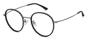 Gunmetal Round Full Rim Unisex Eyeglasses by Vincent Chase-146544