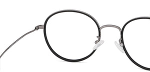 Gunmetal Round Full Rim Unisex Eyeglasses by Vincent Chase-146544