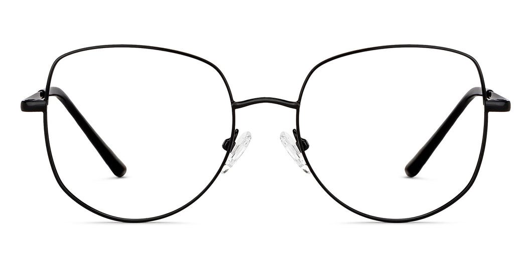 Black Geometric Full Rim Unisex Eyeglasses by Vincent Chase-150907