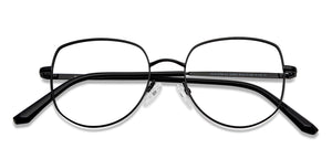 Black Geometric Full Rim Unisex Eyeglasses by Vincent Chase-150907