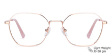 Load image into Gallery viewer, Gold Geometric Full Rim Unisex Eyeglasses by Vincent Chase Online-202657