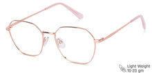 Load image into Gallery viewer, Gold Geometric Full Rim Unisex Eyeglasses by Vincent Chase Online-202657