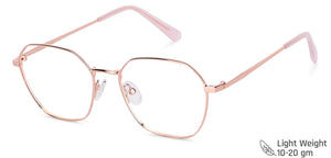 Gold Geometric Full Rim Unisex Eyeglasses by Vincent Chase Online-202657