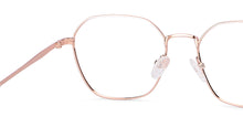 Load image into Gallery viewer, Gold Geometric Full Rim Unisex Eyeglasses by Vincent Chase Online-202657